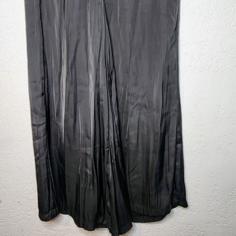 Maison d'Amelie Paris Anthropologie Wide Leg Pants Sz 12 Black Paperbag Waist - Picture 5 of 15